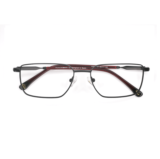 Proveedor óptico , Mundo Gafas , ALFIO , Negro 56-17-145 , Graduado ,