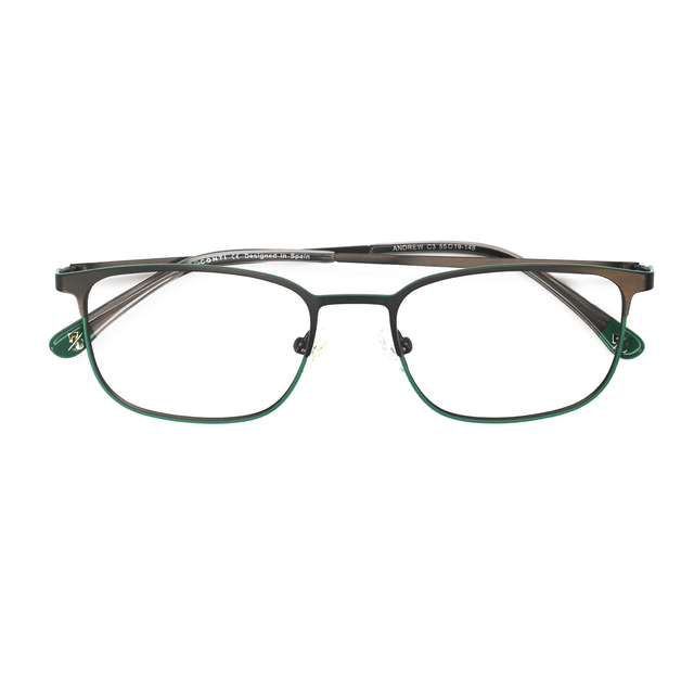 Proveedor óptico , Mundo Gafas , ANDREW , Verde 55-19-148 , Graduado ,