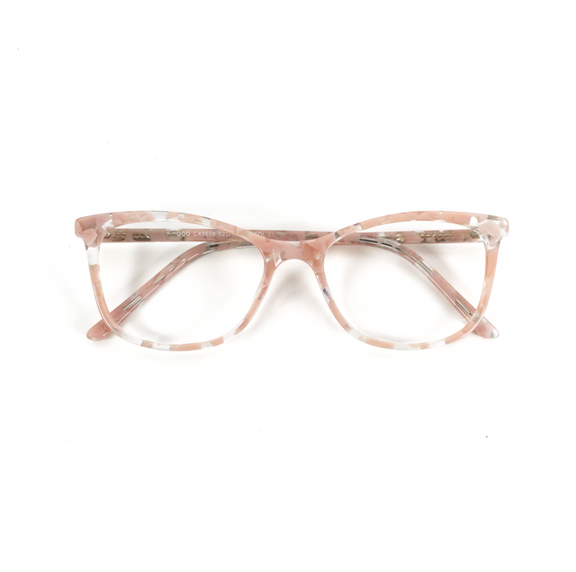Proveedor óptico , Mundo Gafas , CX-8608 , Rosa 52-17-140 , Graduado ,