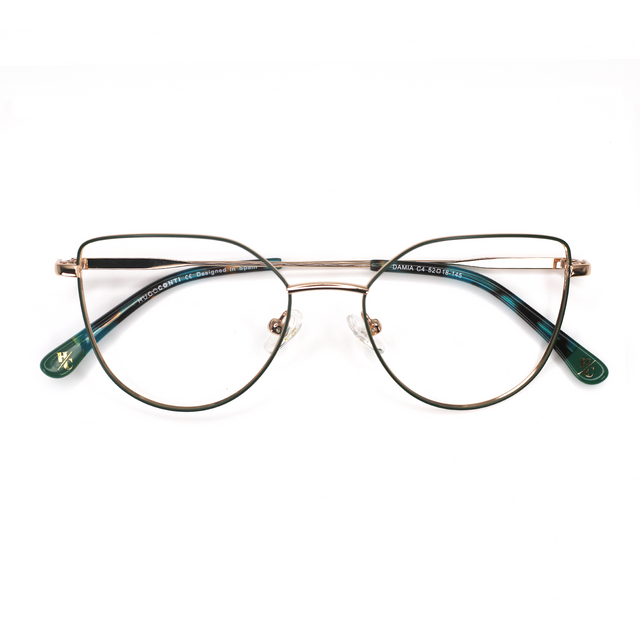 Proveedor óptico , Mundo Gafas , DAMIA , Verde 52-18-145 , Graduado ,