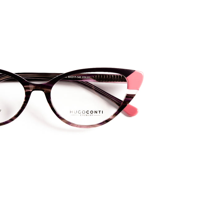 Proveedor óptico , Mundo Gafas , HM-5325 , Morado 54-17-140 , Graduado ,