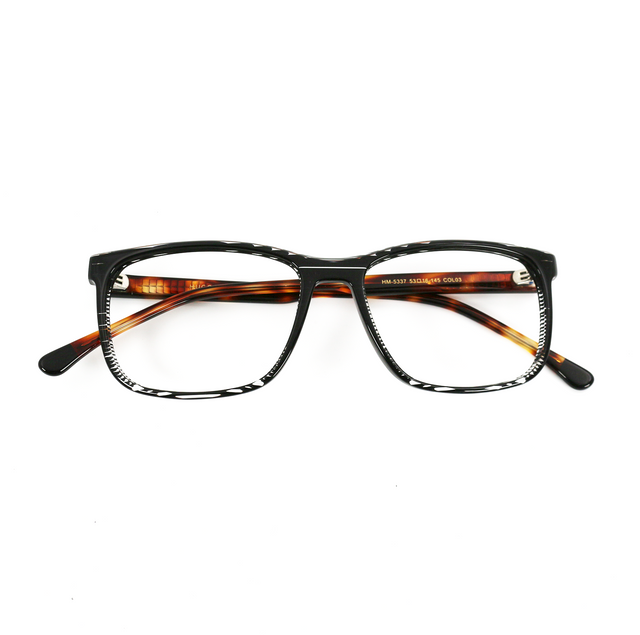 Proveedor óptico , Mundo Gafas , HM-5337 , Negro 53-16-145 , Graduado ,