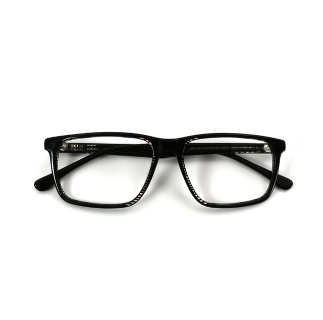 Proveedor óptico , Mundo Gafas , HM-5341 , Negro 55-16-145 , Graduado ,