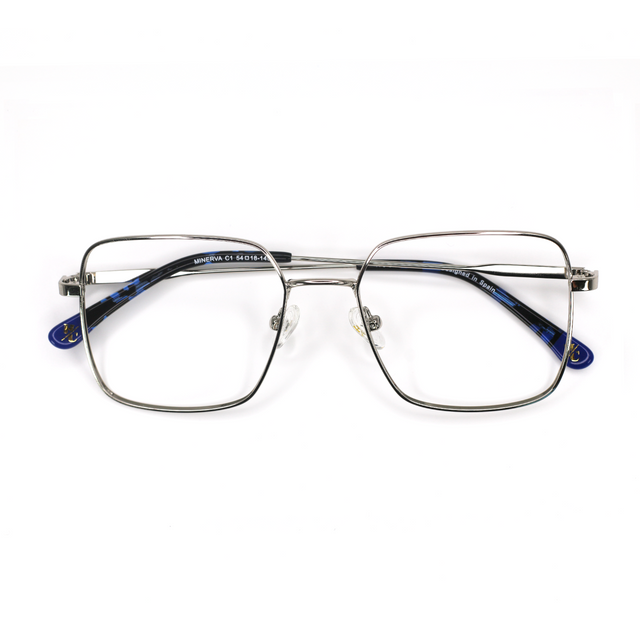 Proveedor óptico , Mundo Gafas , MINERVA , Plateado 54-18-145 , Graduado ,