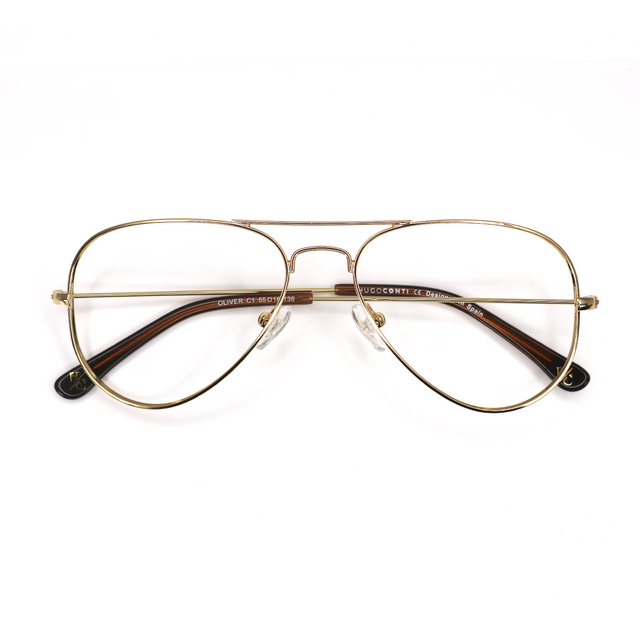 Proveedor óptico , Mundo Gafas , OLIVER , Dorado 55-16-138 , Graduado ,