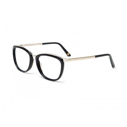 Proveedor óptico , Mundo Gafas , AW-801 , Negro 52-19-136 , Gafas de Graduado ,