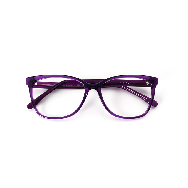 Proveedor óptico , Mundo Gafas , CX-8559 , Morado 54-15-140 , Gafas de Graduado ,