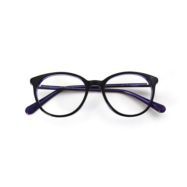 Proveedor óptico , Mundo Gafas , CX-8562 , Morado 50-18-140 , Gafas de Graduado ,