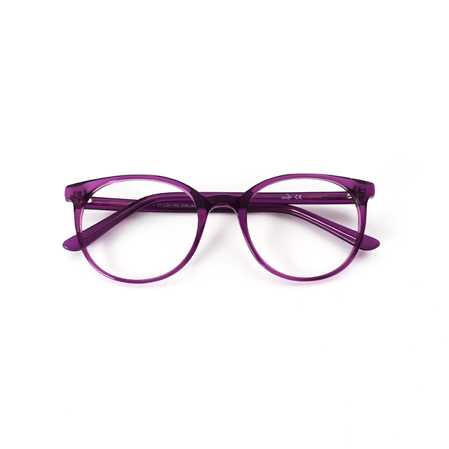 Proveedor óptico , Mundo Gafas , CX-8563 , Morado 51-20-142 , Gafas de Graduado ,