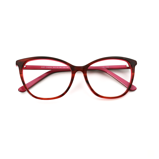 Proveedor óptico , Mundo Gafas , CX-8564 , Granate 54-15-140 , Gafas de Graduado ,