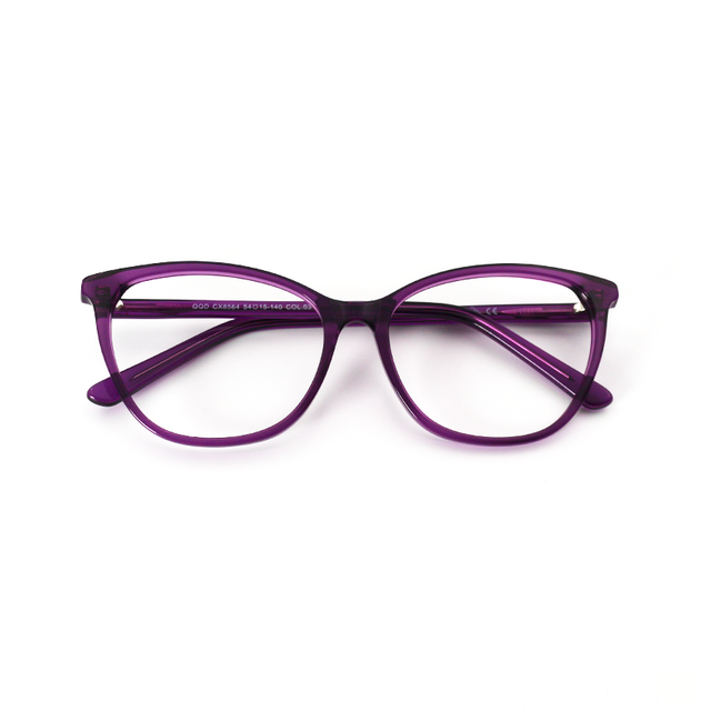 Proveedor óptico , Mundo Gafas , CX-8564 , Morado 54-15-140 , Gafas de Graduado ,