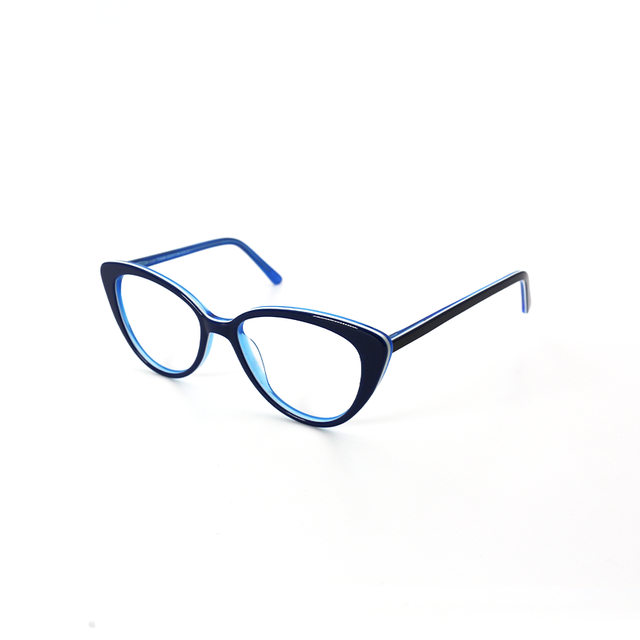 Proveedor óptico , Mundo Gafas , CX-8566 , Azul 52-17-145 , Gafas de Graduado ,