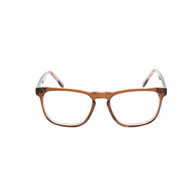 Proveedor óptico , Mundo Gafas , CX-8567 , Marrón Translucido 51-17-142 , Gafas de Graduado ,
