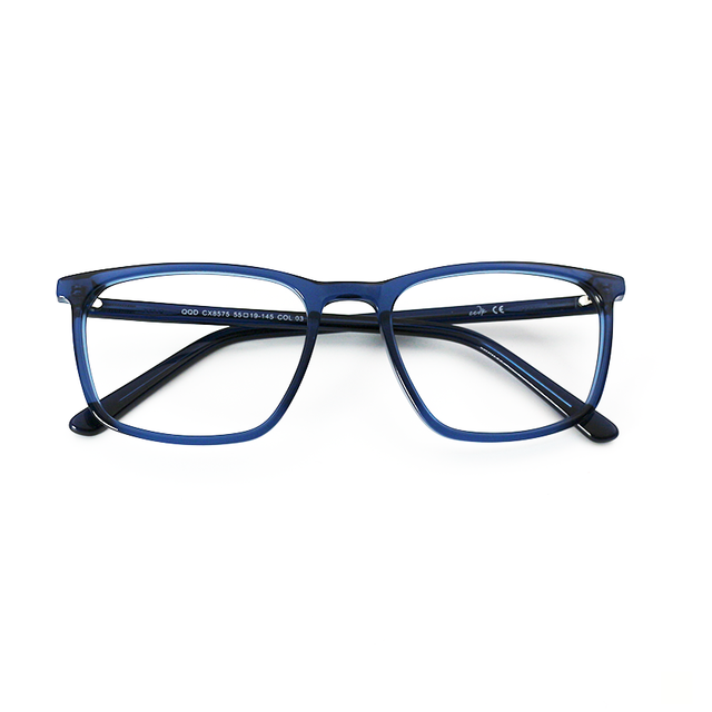 Proveedor óptico , Mundo Gafas , CX-8575 , Azul 55-19-145 , Gafas de Graduado ,
