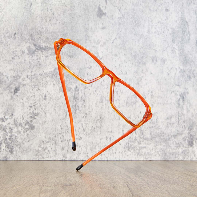 Proveedor óptico , Mundo Gafas , HM-5334 , Naranja 55-17-145 , Gafas de Graduado ,