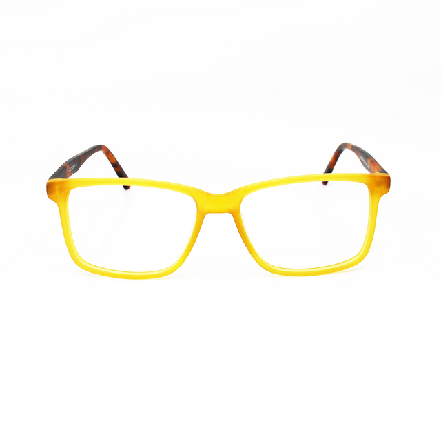 Proveedor óptico , Mundo Gafas , HM-5309 , Amarillo 55-16-145 , Gafas de Graduado ,