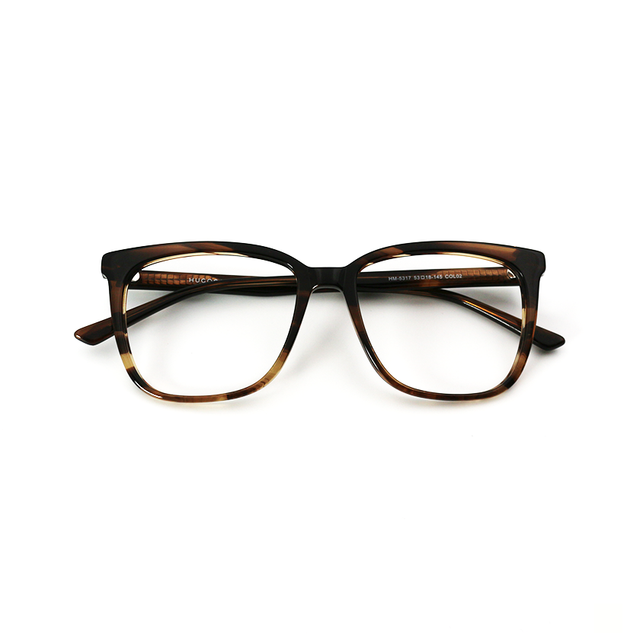 Proveedor óptico , Mundo Gafas , HM-5317 , Marrón 53-18-140 , Gafas de Graduado ,