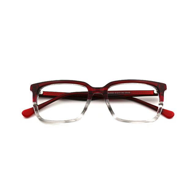 Proveedor óptico , Mundo Gafas , HM-5323 , Granate 51-17-140 , Gafas de Graduado ,