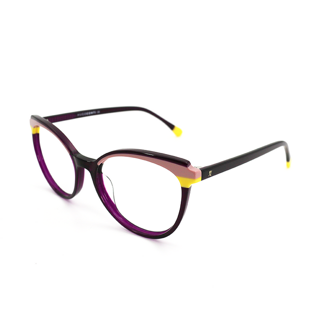 Proveedor óptico , Mundo Gafas , HM-5324 , Morado 51-17-140 , Gafas de Graduado ,