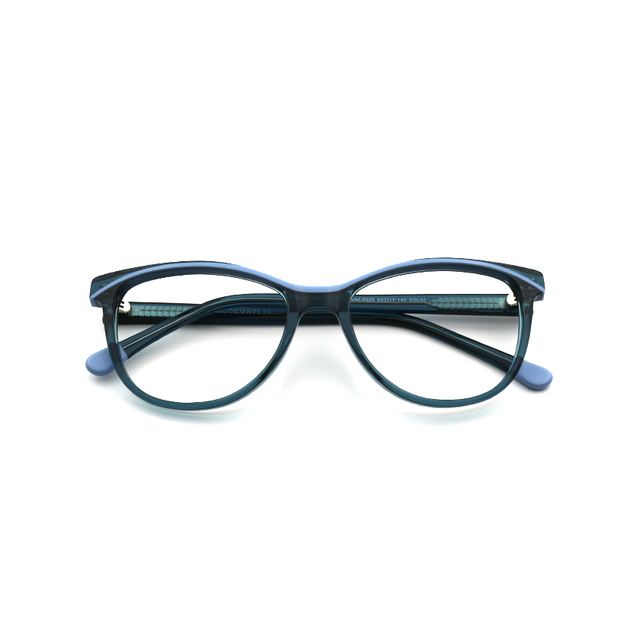 Proveedor óptico , Mundo Gafas , HM-5326 , Verde-indigo 53-17-140 , Gafas de Graduado ,