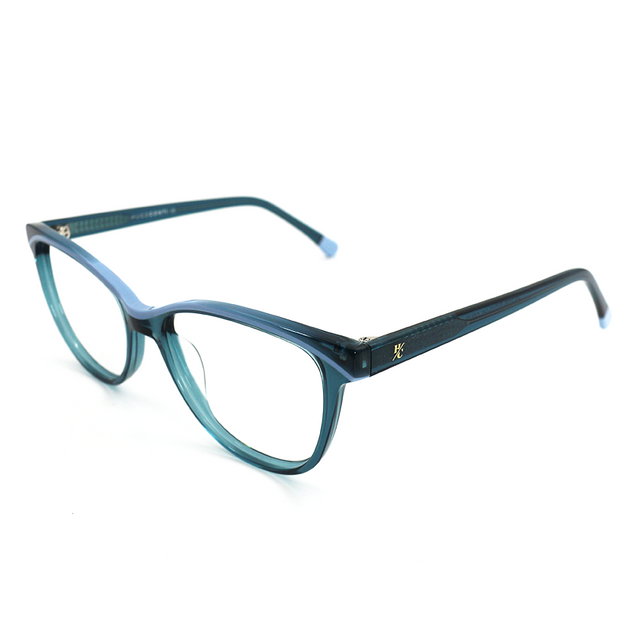 Proveedor óptico , Mundo Gafas , HM-5326 , Verde-indigo 53-17-140 , Gafas de Graduado ,