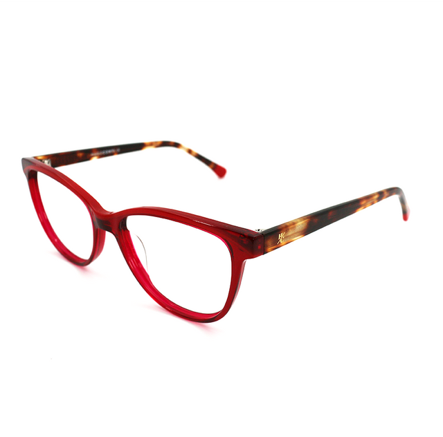 Proveedor óptico , Mundo Gafas , HM-5326 , Rojo 53-17-140 , Gafas de Graduado ,