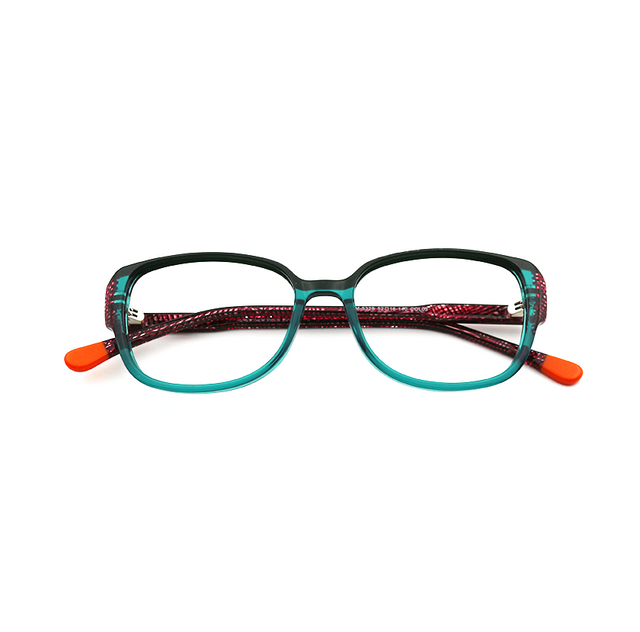 Proveedor óptico , Mundo Gafas , HM-5328 , Verde 52-16-140 , Gafas de Graduado ,