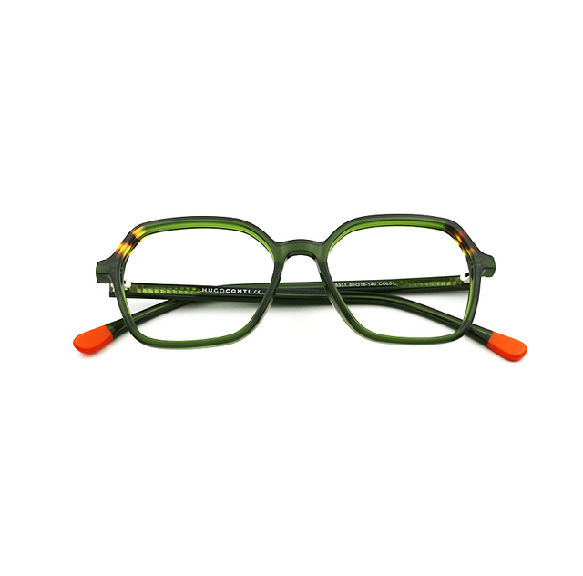 Proveedor óptico , Mundo Gafas , HM-5331 , Verde 50-16-140 , Gafas de Graduado ,