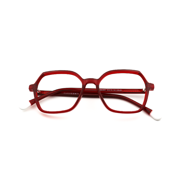 Proveedor óptico , Mundo Gafas , HM-5331 , Granate 50-16-140 , Gafas de Graduado ,
