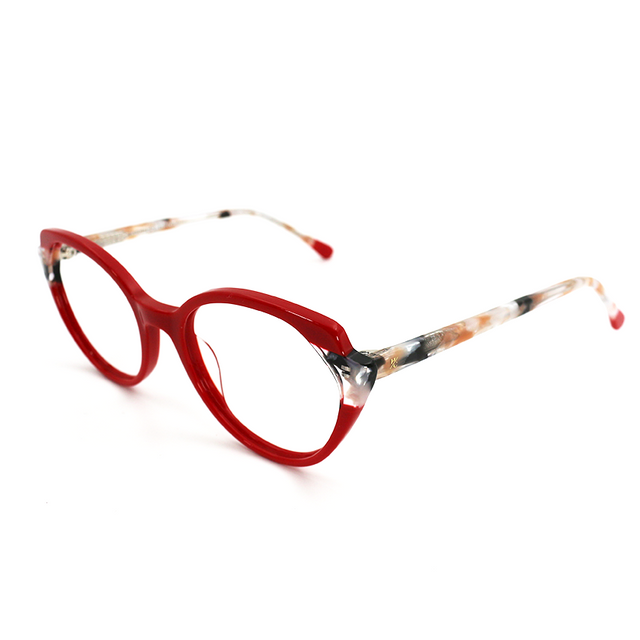 Proveedor óptico , Mundo Gafas , HM-5335 , Rojo 52-19-140 , Gafas de Graduado ,