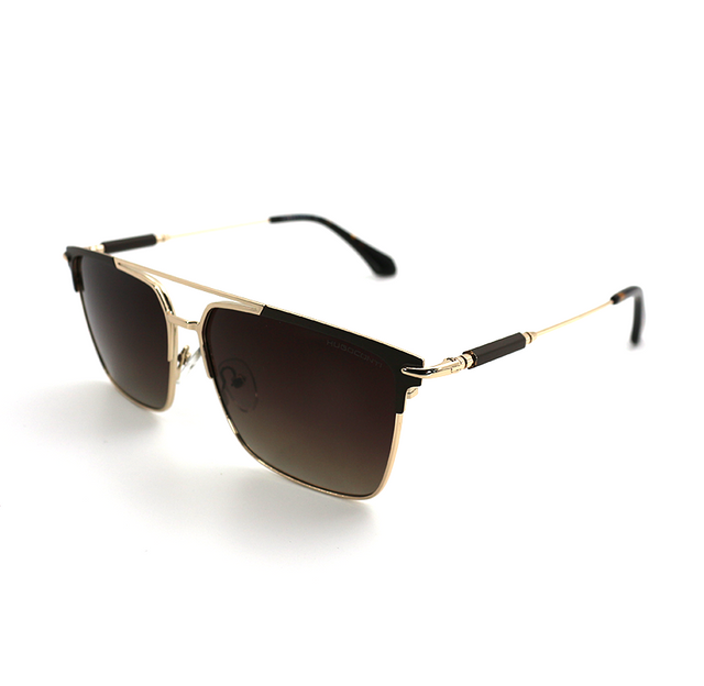Proveedor óptico , Mundo Gafas , HS-6811 , Dorado 57-13-145 , Gafas de sol ,