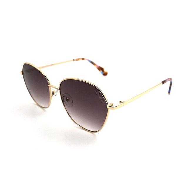 Proveedor óptico , Mundo Gafas , HS-6814 , Oro-rosa 56-15-140 , Gafas de sol ,
