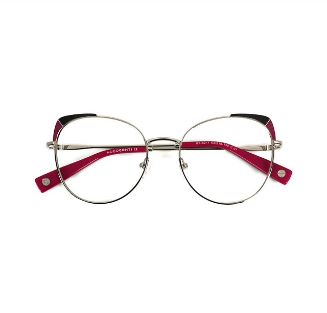 Proveedor óptico , Mundo Gafas , HX-8211 , Morado 53-18-140 , Gafas de Graduado ,