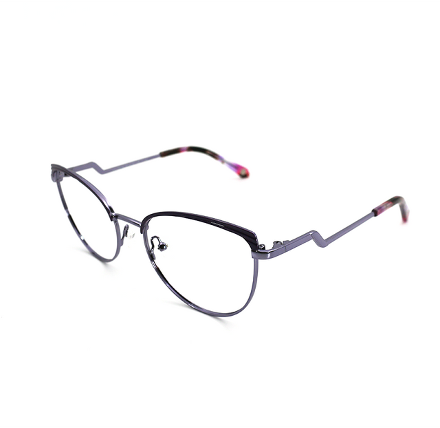 Proveedor óptico , Mundo Gafas , HX-8216 , Morado 52-18-140 , Graduado ,