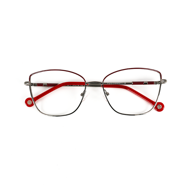 Proveedor óptico , Mundo Gafas , HX-8217 , Rojo 54-16-140 , Gafas de Graduado ,