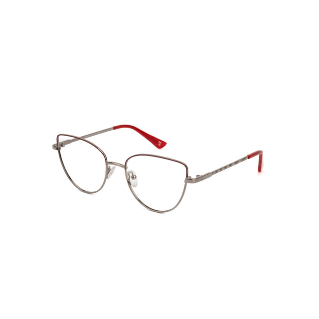 Proveedor óptico , Mundo Gafas , HX-8218 , Granate 53-18-138 , Gafas de Graduado ,