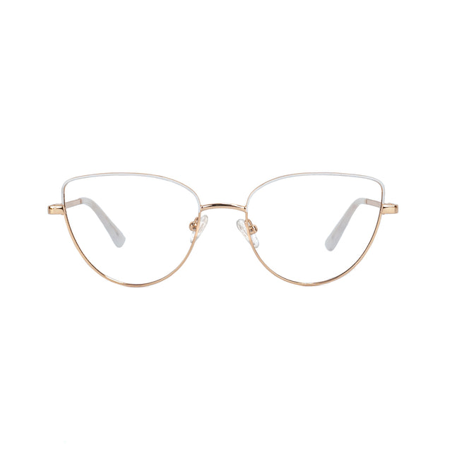 Proveedor óptico , Mundo Gafas , HX-8218 , Dorado 53-18-138 , Gafas de Graduado ,