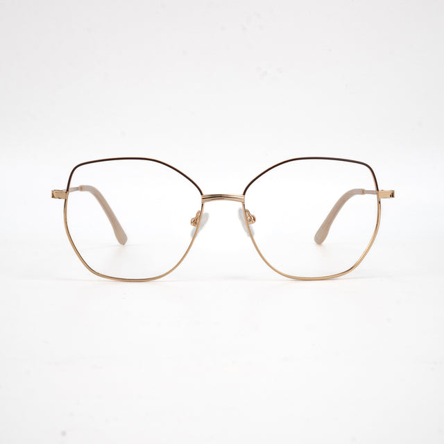 Proveedor óptico , Mundo Gafas , HX-8220 , Dorado 55-16-140 , Gafas de Graduado ,