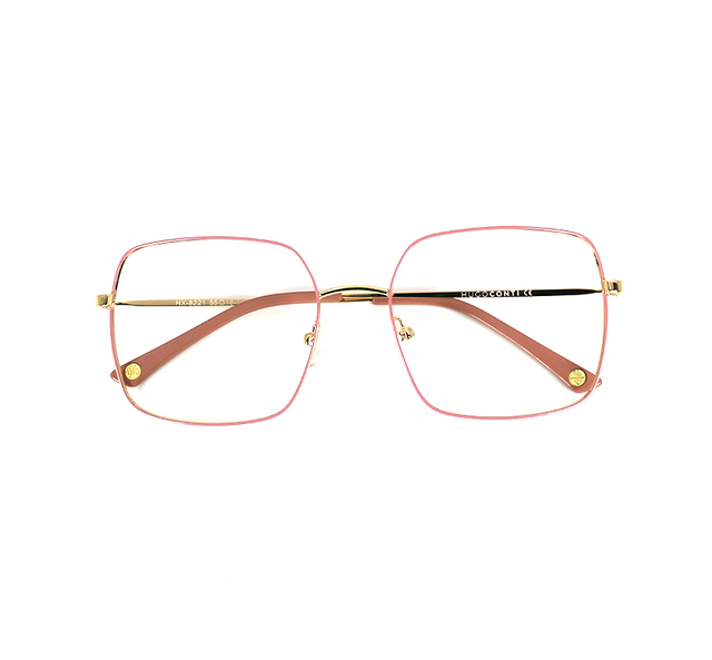 Proveedor óptico , Mundo Gafas , HX-8221 , Rosa 55-18-140 , Gafas de Graduado ,