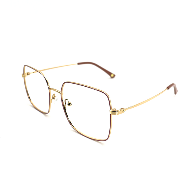 Proveedor óptico , Mundo Gafas , HX-8221 , Rosa 55-18-140 , Gafas de Graduado ,