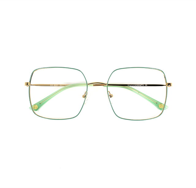Proveedor óptico , Mundo Gafas , HX-8221 , Verde 55-18-140 , Gafas de Graduado ,