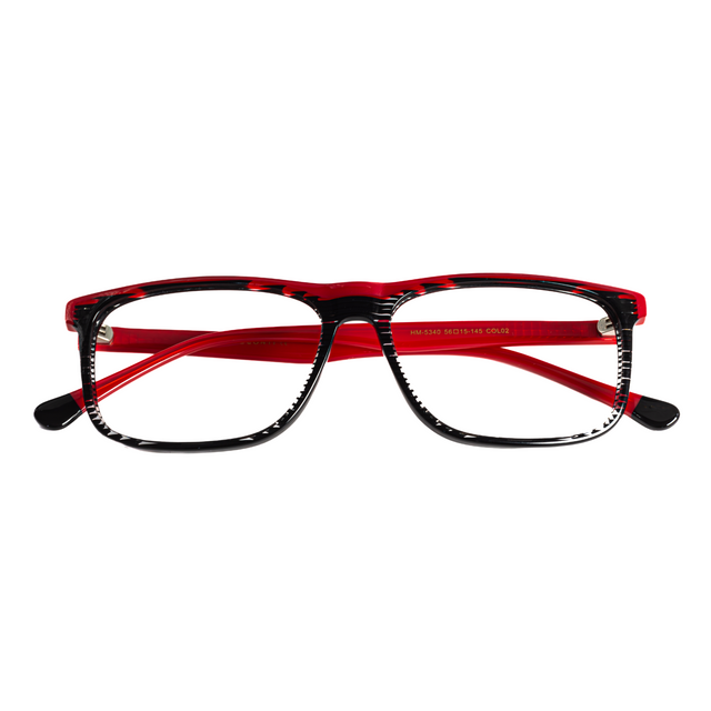 Proveedor óptico , Mundo Gafas , HM-5340 , Rojo 56-15-145 , Graduado ,