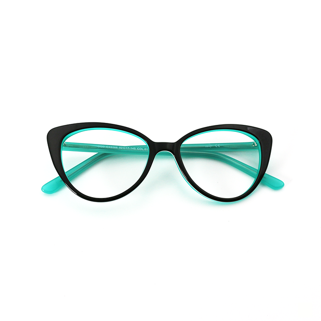 Proveedor óptico , Mundo Gafas , CX-8566 , Verde 52-17-145 , Gafas de Graduado ,