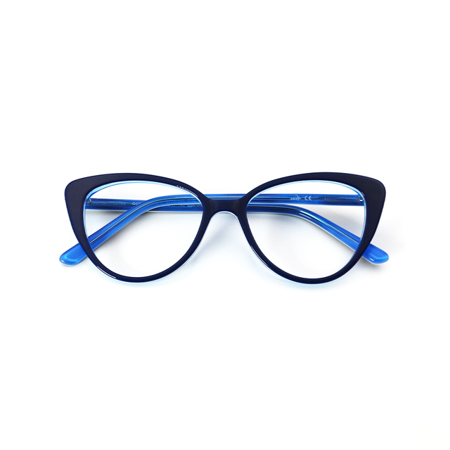 Proveedor óptico , Mundo Gafas , CX-8566 , Azul 52-17-145 , Gafas de Graduado ,