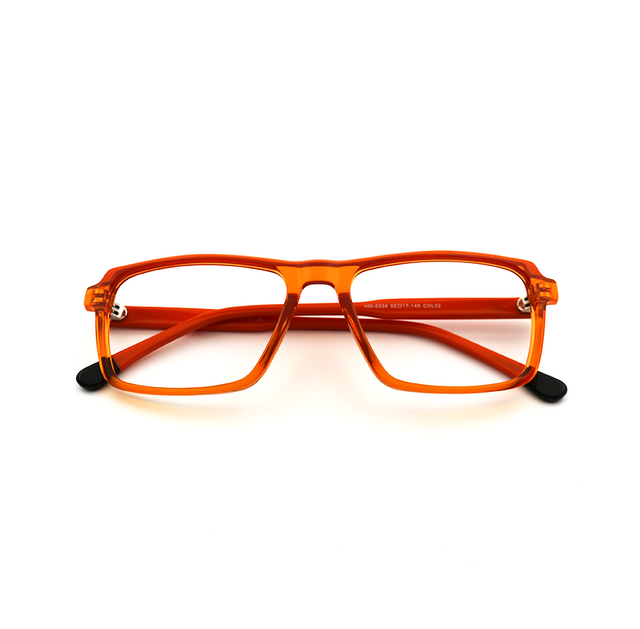 Proveedor óptico , Mundo Gafas , HM-5334 , Naranja 55-17-145 , Gafas de Graduado ,