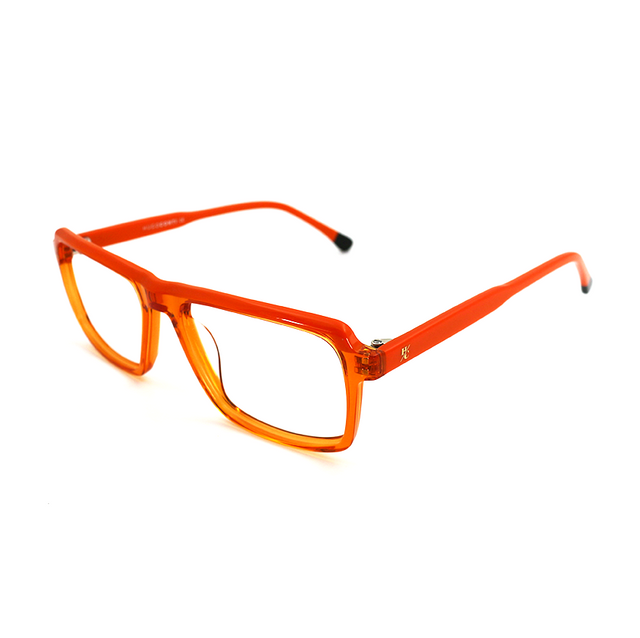 Proveedor óptico , Mundo Gafas , HM-5334 , Naranja 55-17-145 , Gafas de Graduado ,