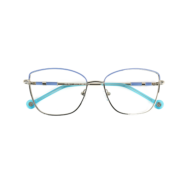 Proveedor óptico , Mundo Gafas , HX-8217 , Azul 54-16-140 , Gafas de Graduado ,